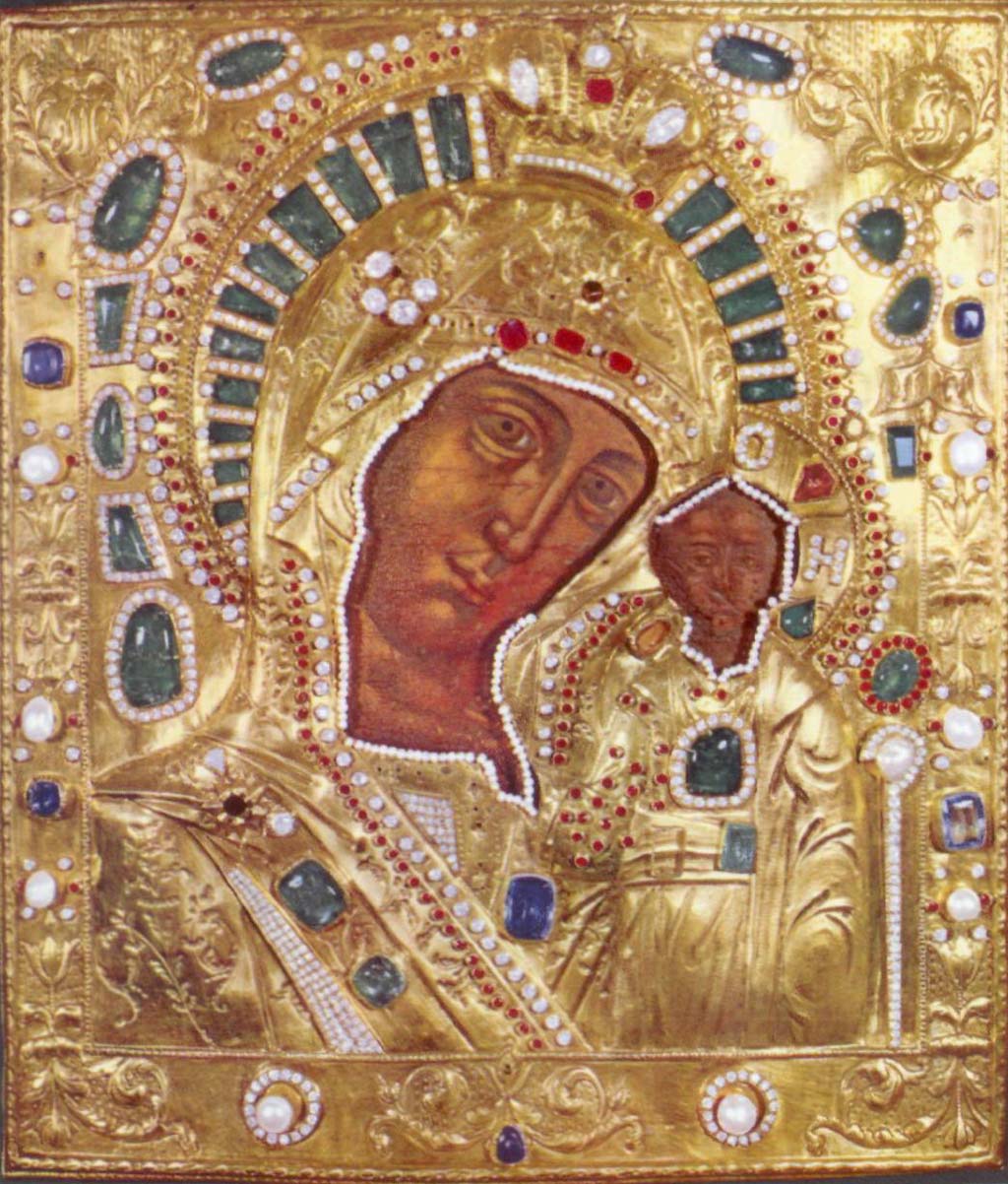 чудотворная икона Божией Матери, именуемая Казанская - хранится в Крестовоздвиженском Храме г. Казани 202 Kb